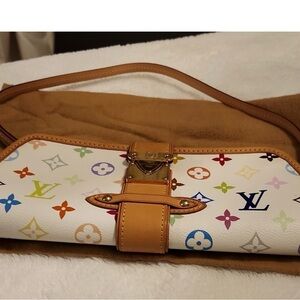 Louis Vuitton White Multicolor Shirley Shoulder Bag
